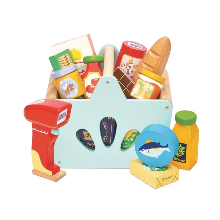 Montessori Le Toy Van Grocery Toys Set With Scanner