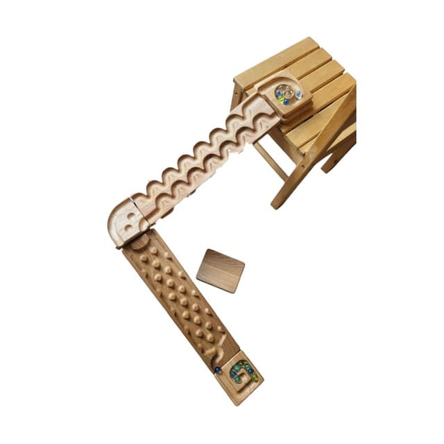 THREEWOOD Marble Run Track Race Set of 2 Wind and Rocks