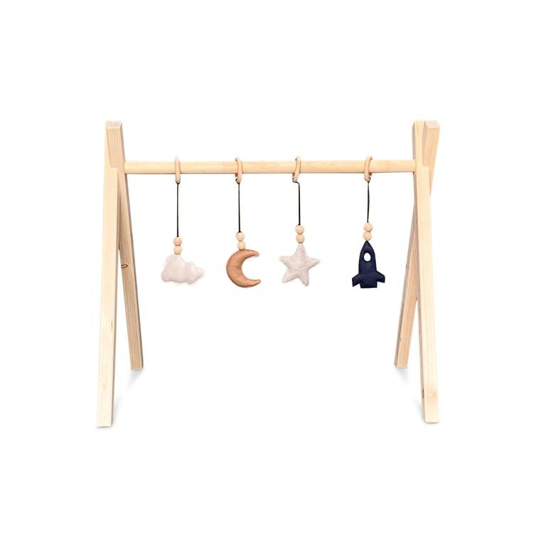 Montessori toddie.nl Teepee Wooden Baby Play Gym Natural Space