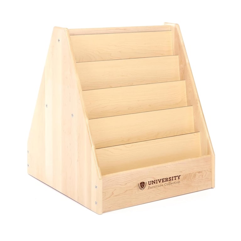 Montessori Guidecraft 5-Shelf Double-Sided Book Display