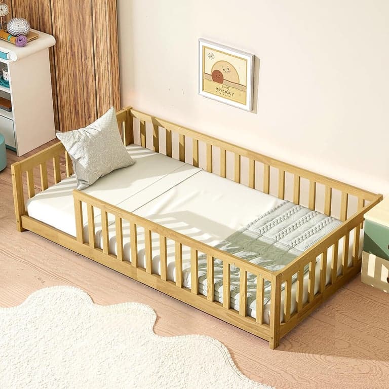 Lyngins Single Size Floor Bed Natural