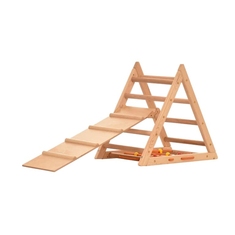 Montessori Rina Gym Pine Climbing Triangle With Ramp