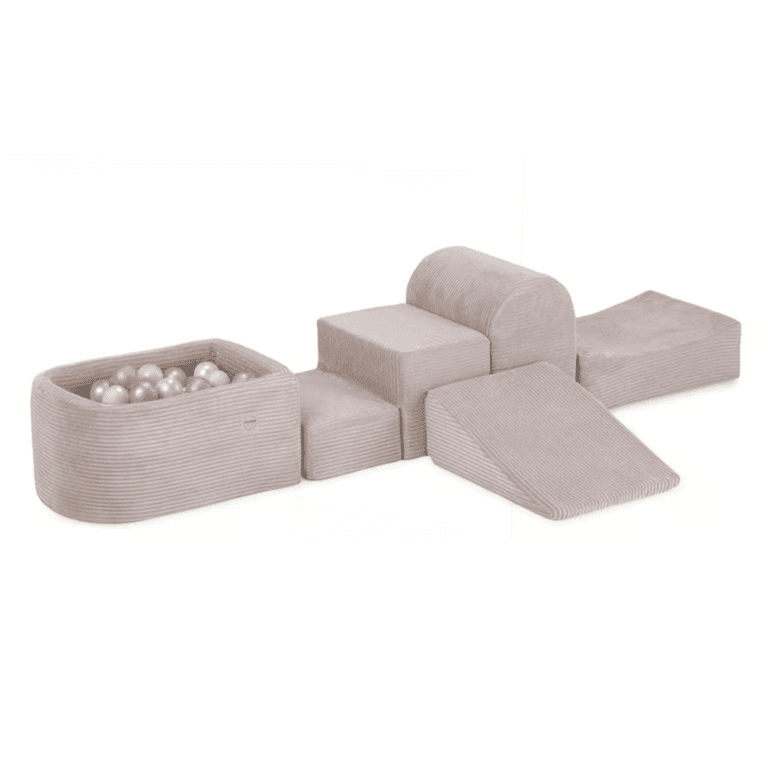Plush Nest Mini Corduroy Soft Play Set With Balls Light Pink