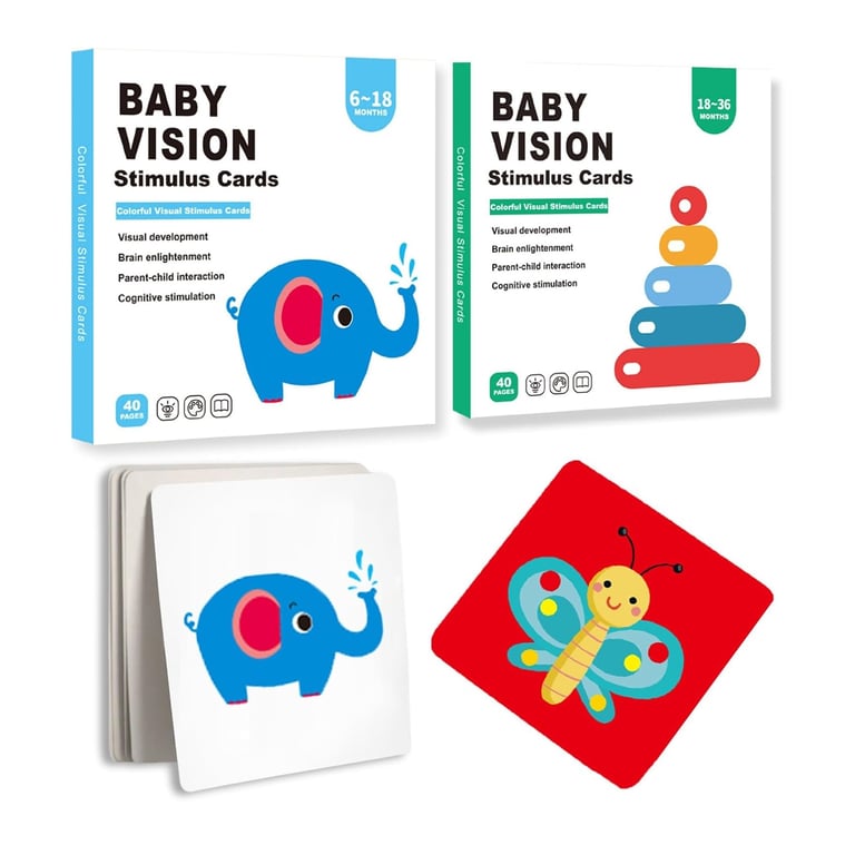 Montessori Kryhonva Visual Stimulation Flashcards 2 Books (6-36 Month)