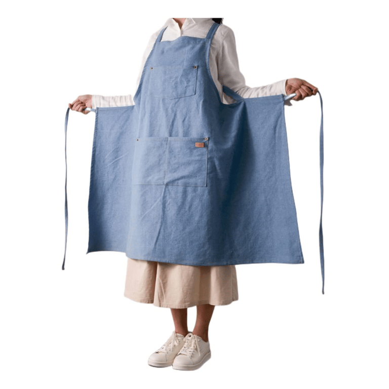 Montessori Gautsa Denim Matching Apron Light Blue S