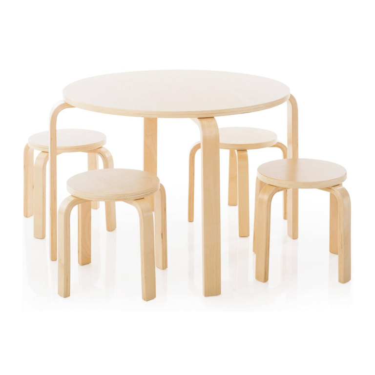 Montessori Guidecraft Nordic Table and Chairs Set Natural