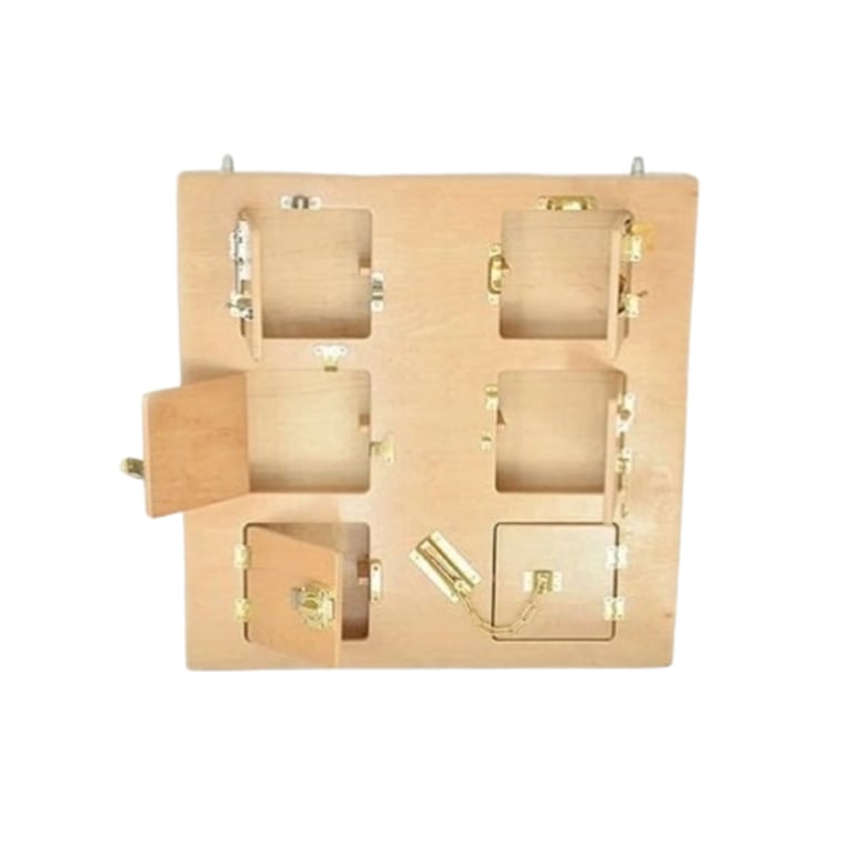 Montessori Wooden Toys For You Locks Busy Board