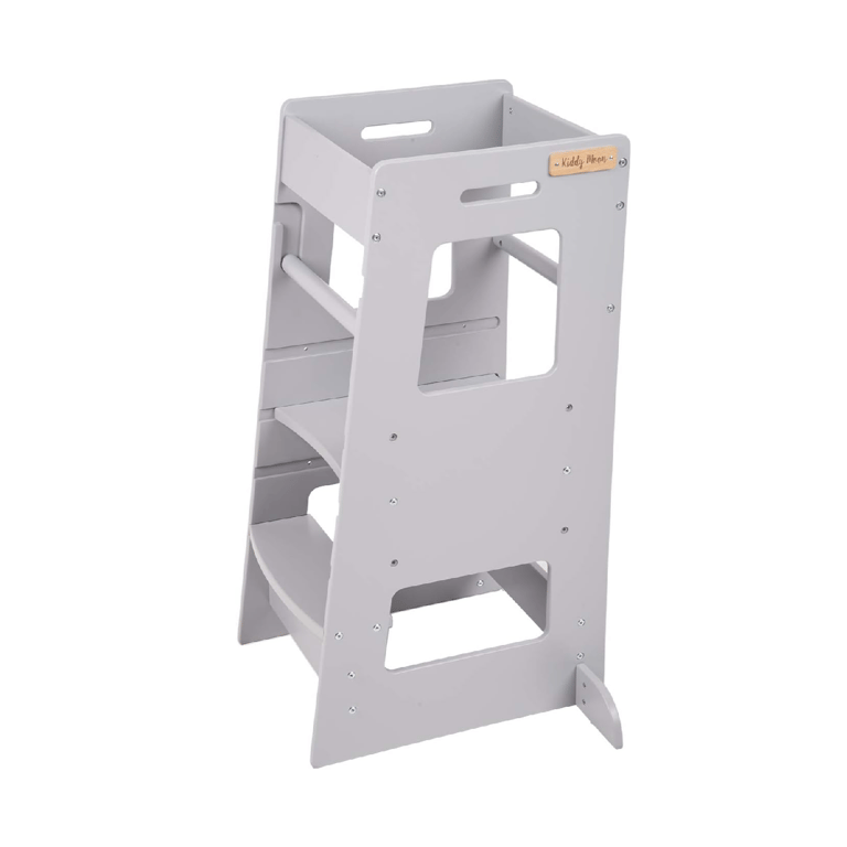 Montessori Kiddymoon Adjustable Toddler Tower Gray