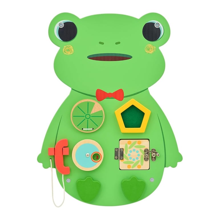 Montessori Monläurd Wall Mounted Busy Board Frog