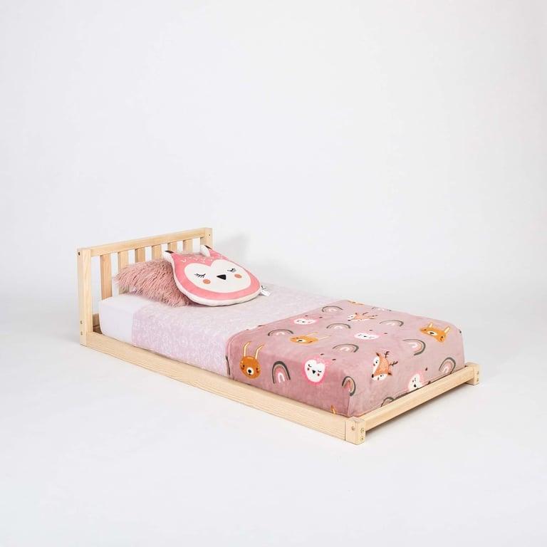 Sweet Home From Wood Wooden Floor Bed With Headboard Double Pine Wood