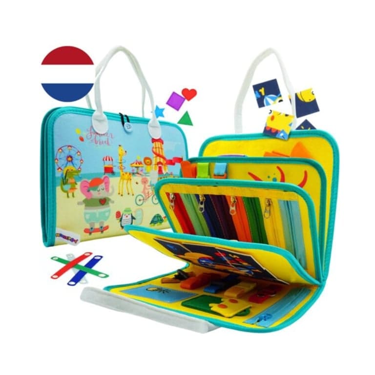 Montiplay Montessori Activity Book Yellow Blue