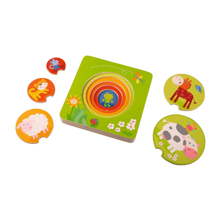 Montessori HABA On The Farm Wooden Layer Puzzle