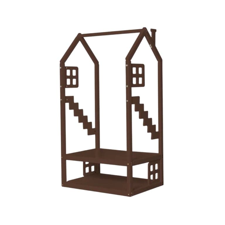BusyWood Kids Clothing Rack With Windows Dark