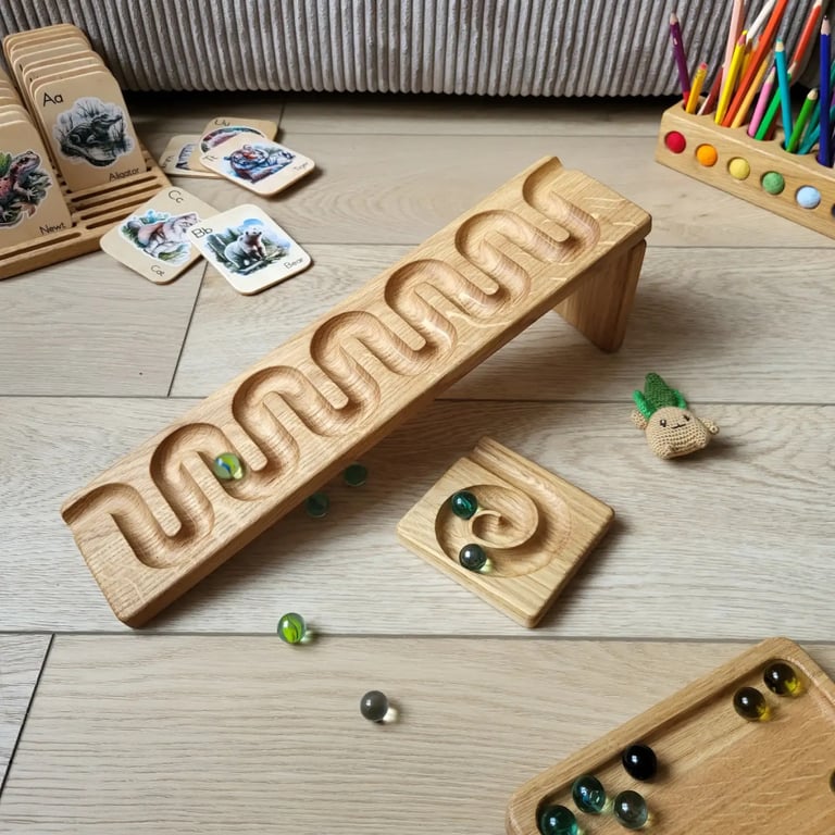 Montessori THREEWOOD Marble Run Track River