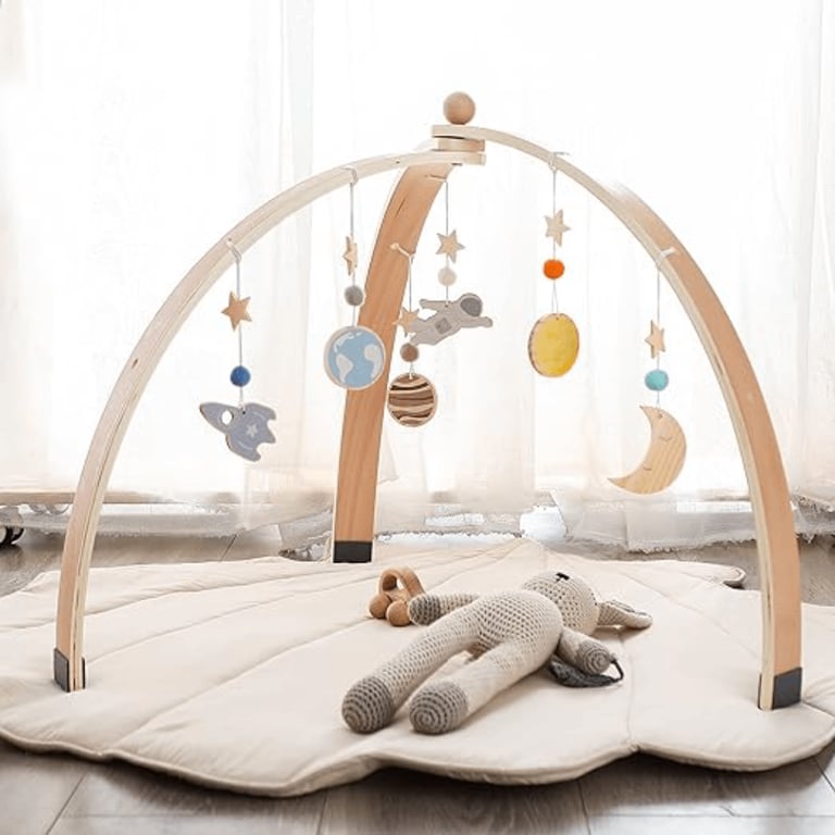 Montessori Ikubigu Foldable Wooden Baby Gym Universe