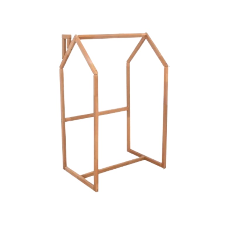 Montessori BusyWood Kids Clothing Rack Natural