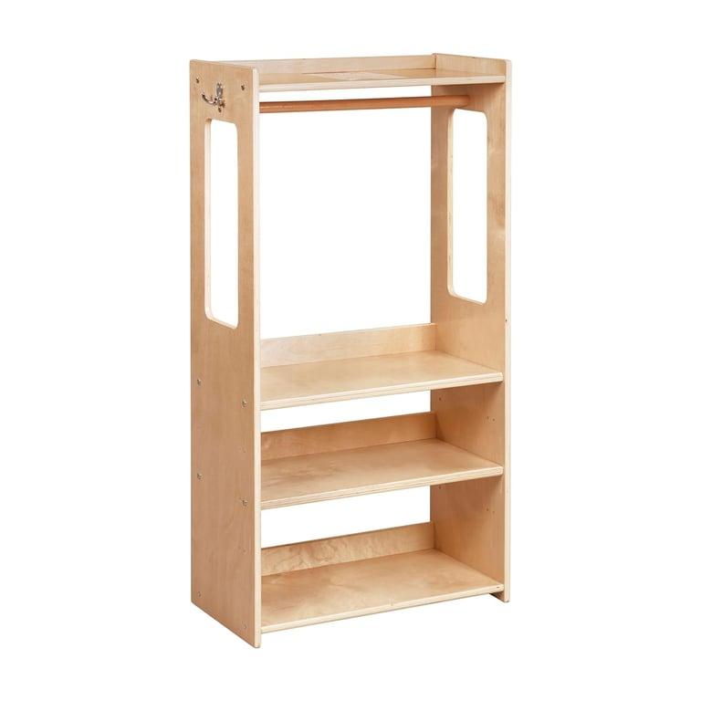 Montessori ECR4Kids TrendiTot Clothing Rack Natural