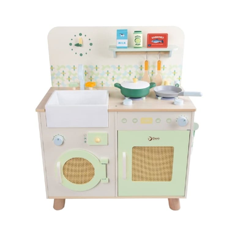 Classic World Play Kitchen With Washing Machine and Accessories