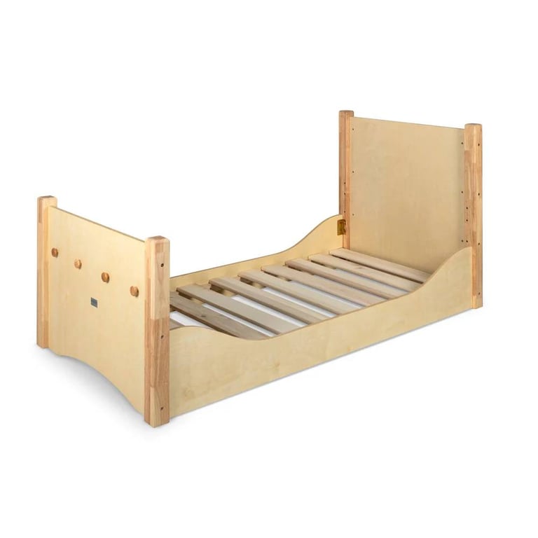 Montessori My Happy Helpers Adjustable Floor Bed Varnished Birch Single