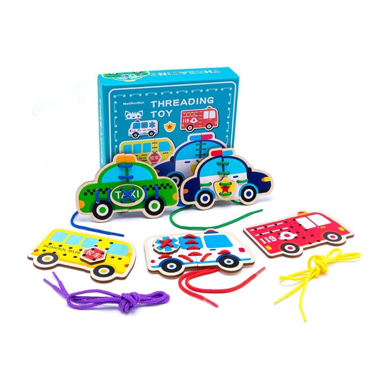 Montessori Promise Babe Lacing Cards Car