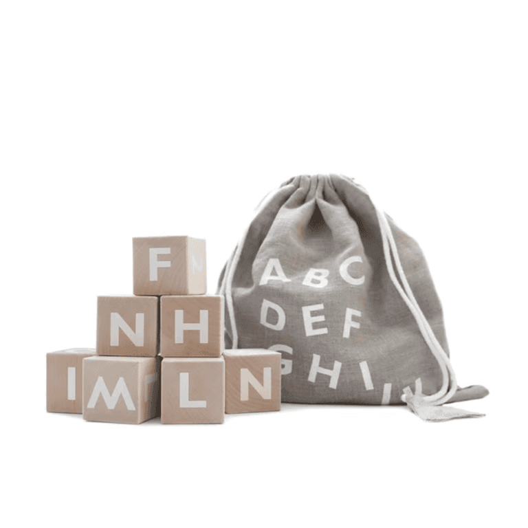 Ooh Noo Alphabet Blocks White