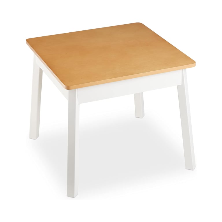 Montessori Melissa & Doug Wooden Square Table White and Natural