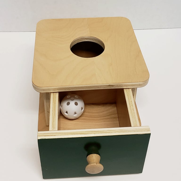 Montessori Nafees Creations Infants Imbucare Box Ball & Drawer Painted