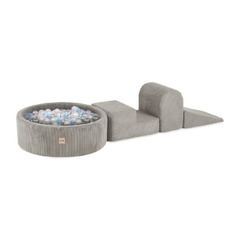 Plush Nest 3 Pieces Corduroy Soft Play Set With Dry Pool Beige