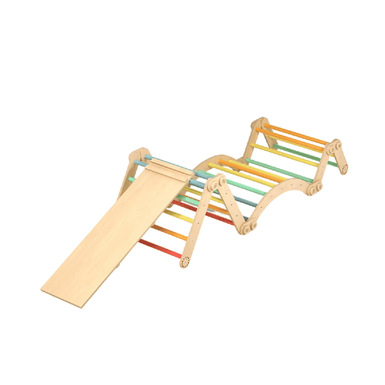 Montessori Klimspeel Wereld Pikler Triangle Set XL Colorful