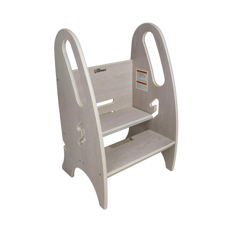Montessori Little Partners 3-in-1 Growing Step Stool Premium Ivory