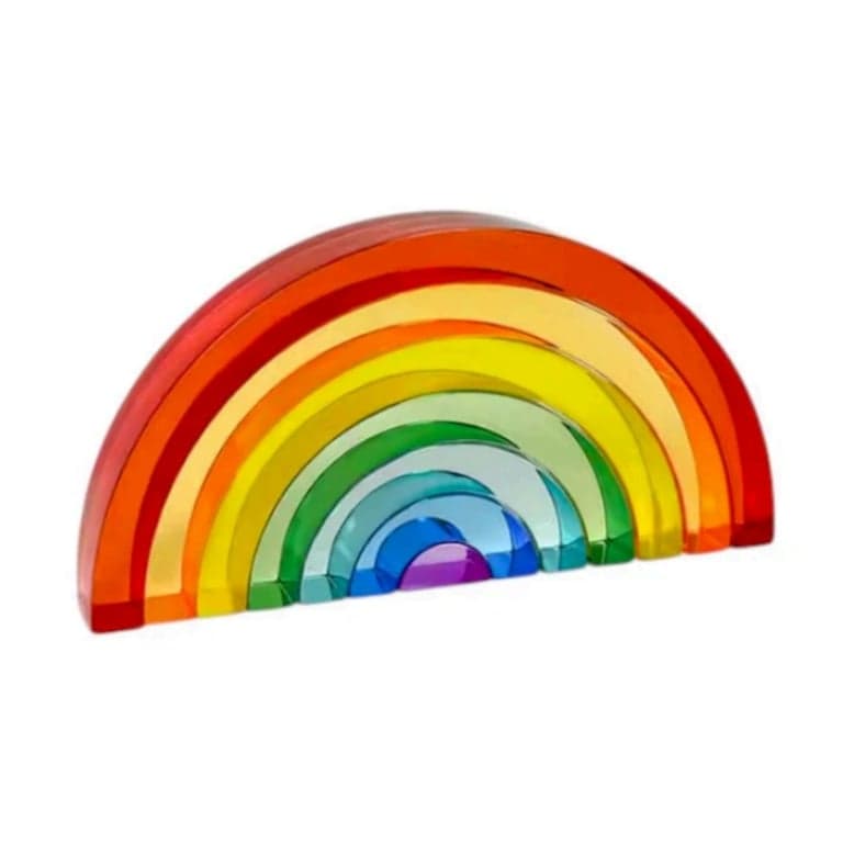 Green Elephant Home and Toys Acrylic Rainbow Stacker Small