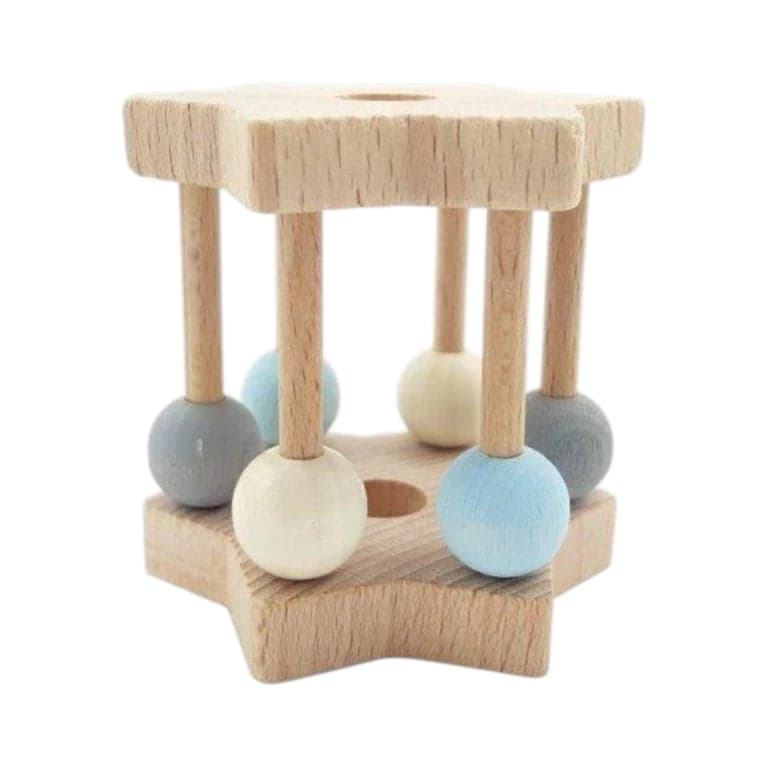 Hess-Spielzeug Rattle Star Natural Blue