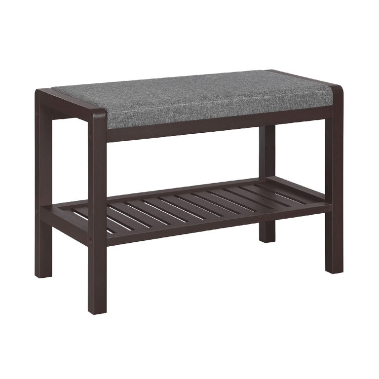 Montessori Songmics Shoe Bench Gray and Brown