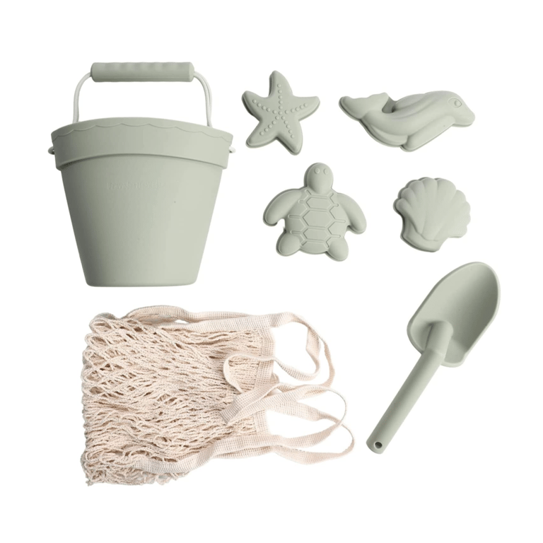 Montessori Brave Justice Kids Co Sand Bucket Set Dusty Mint