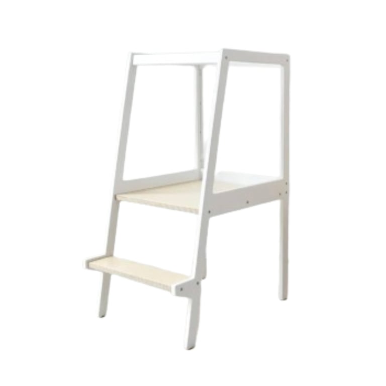 Montessori PIDkids Double Helper Tower White Without Safety Net