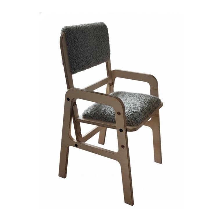 Luula Adjustable Children Chair Cloud Mouse Gray