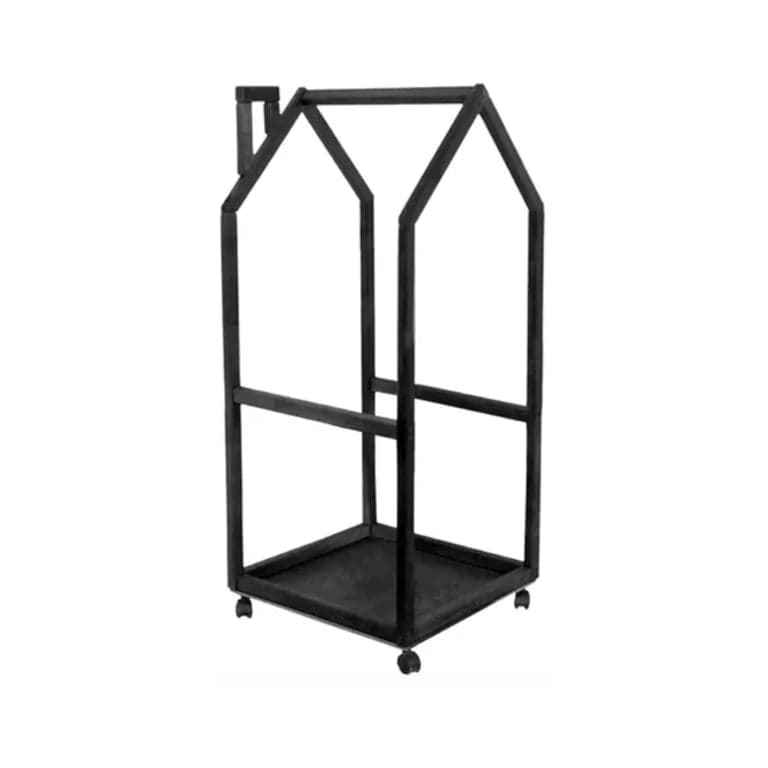 BusyWood Kids Clothing Rack With Wheels Black