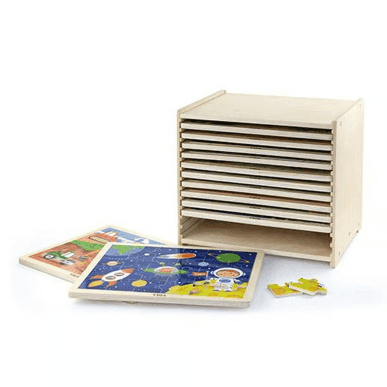 Viga Jigsaw Puzzle Set of 12 With Cabinet
