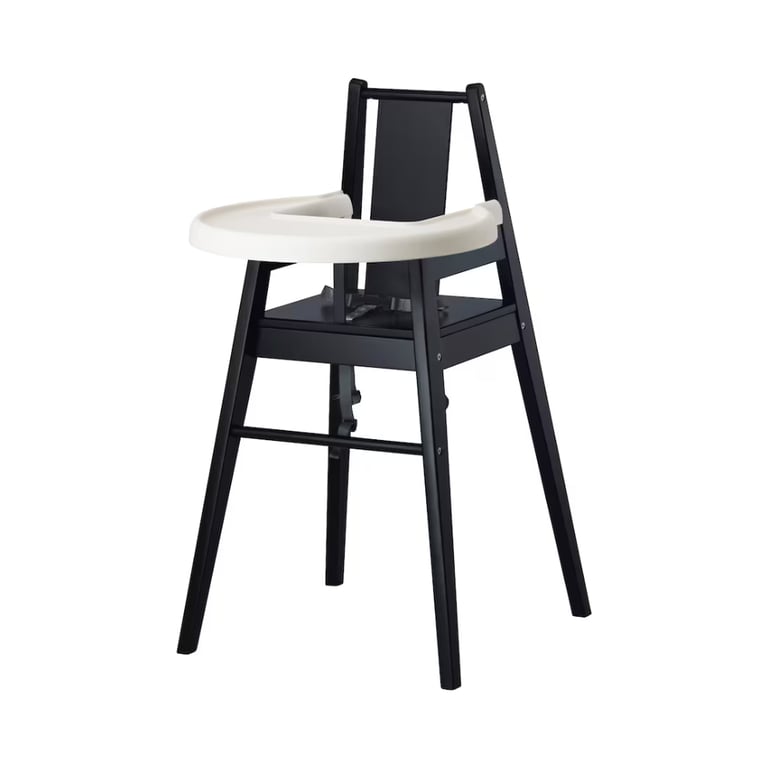 Montessori IKEA BLÅMES High Chair With Tray Black