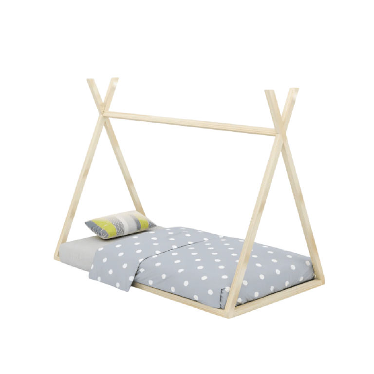 Montessori Custom Kids Furniture Mateo Teepee Twin Floor Bed With Slats