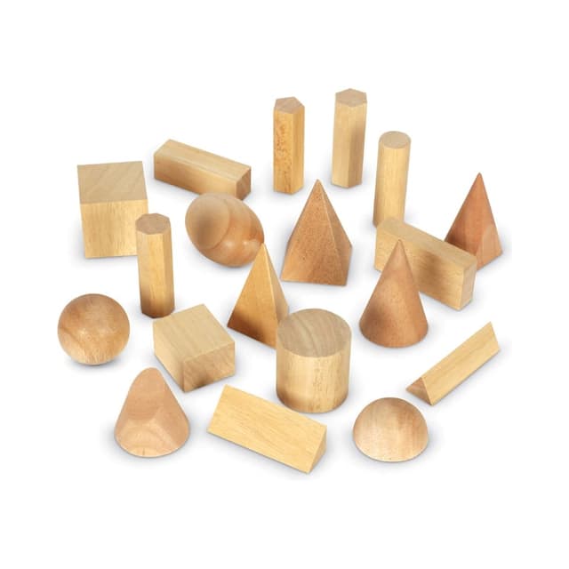 Learning Resources Wood Geometric Solids