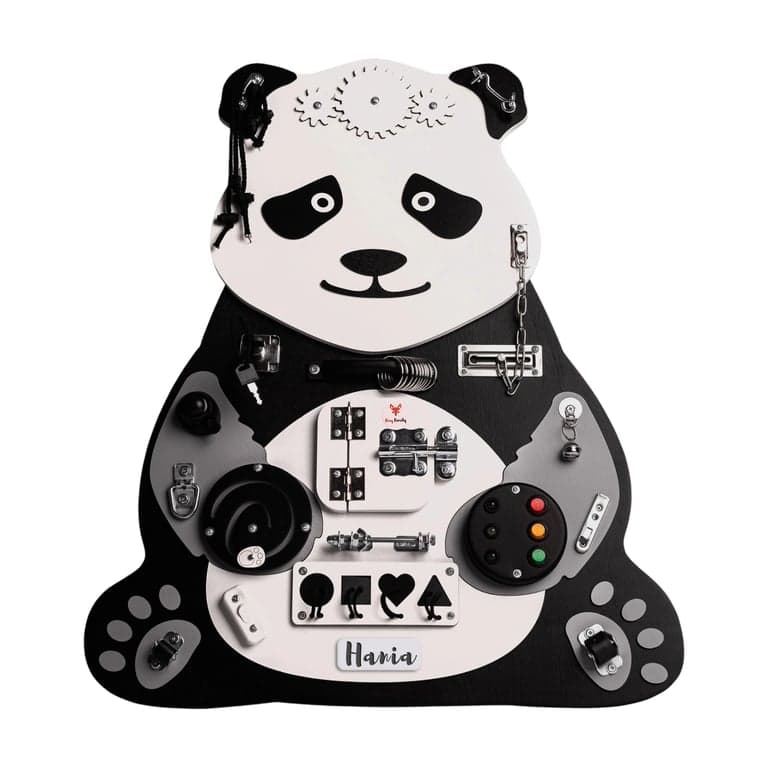 Foxy Family Busy Board Ela the Panda With Name No Stand