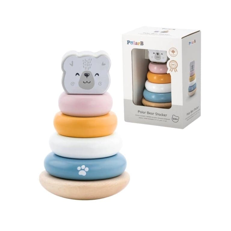 PolarB Ring Stacker Polar Bear | MontiPlanet.com.au Montessori Toys ...