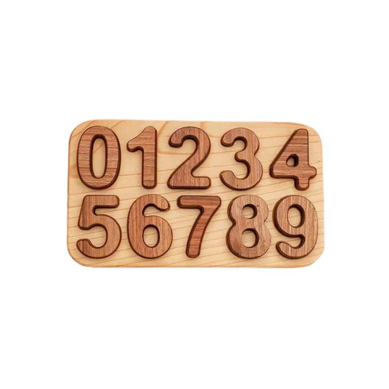 Montessori PoppyBabyCo Wooden Number Puzzle