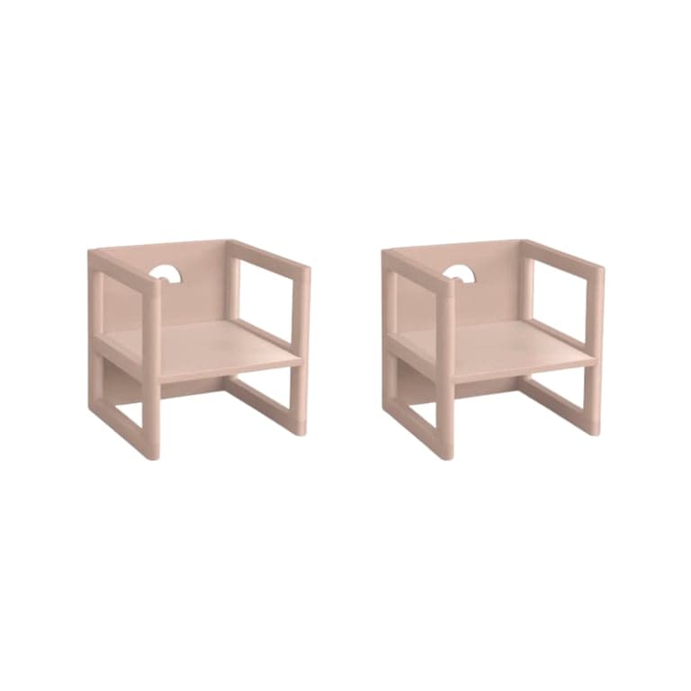 Piccalio Reversible Chair Set of 2 Desert Pink