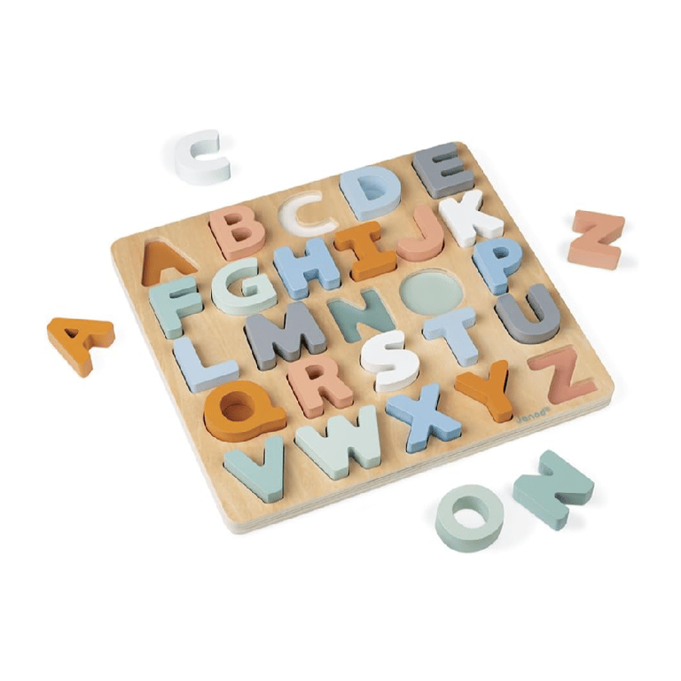 Montessori Janod Alphabet Puzzle With Chalkboard