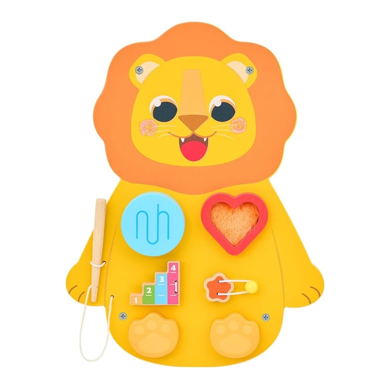 Montessori Monläurd Wall Mounted Busy Board Lion