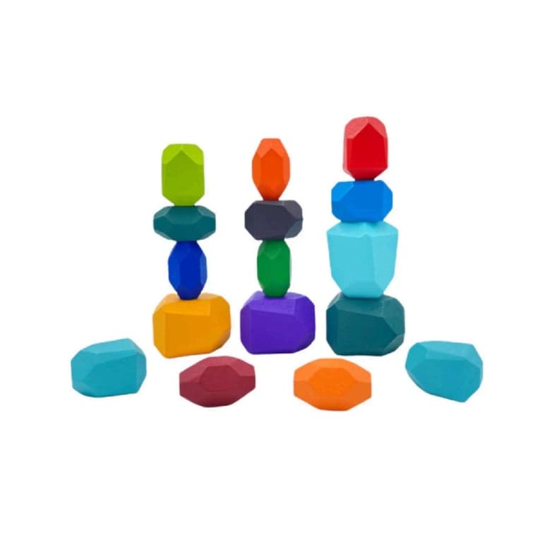 Green Elephant Home and Toys Stacking Rocks Primary Colors