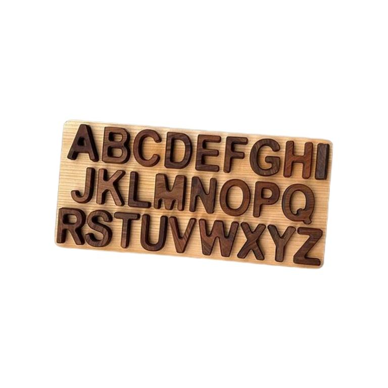 Montessori PoppyBabyCo Wooden Alphabet Puzzle Board