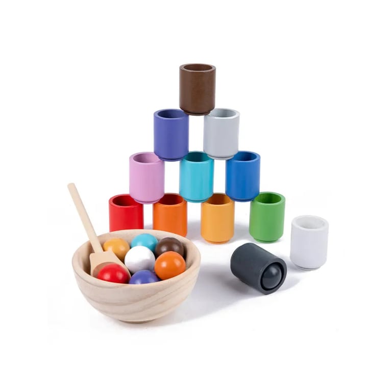 Montessori Seaside-Montessori Color Classification Balls and Cups